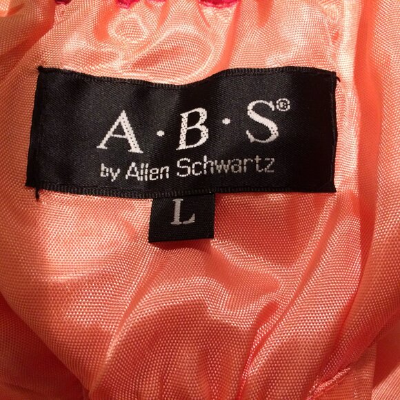 ABS by Allen Schwartz Orange Salmon Cocktail Sun Causal Dress Size Large NWT - Picture 8 of 10